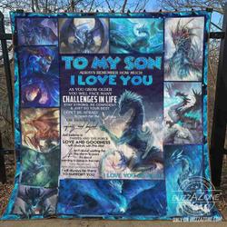 My Son ItS About Learning To Dance In The Rain Dragon Quilt Ko and Home Decor