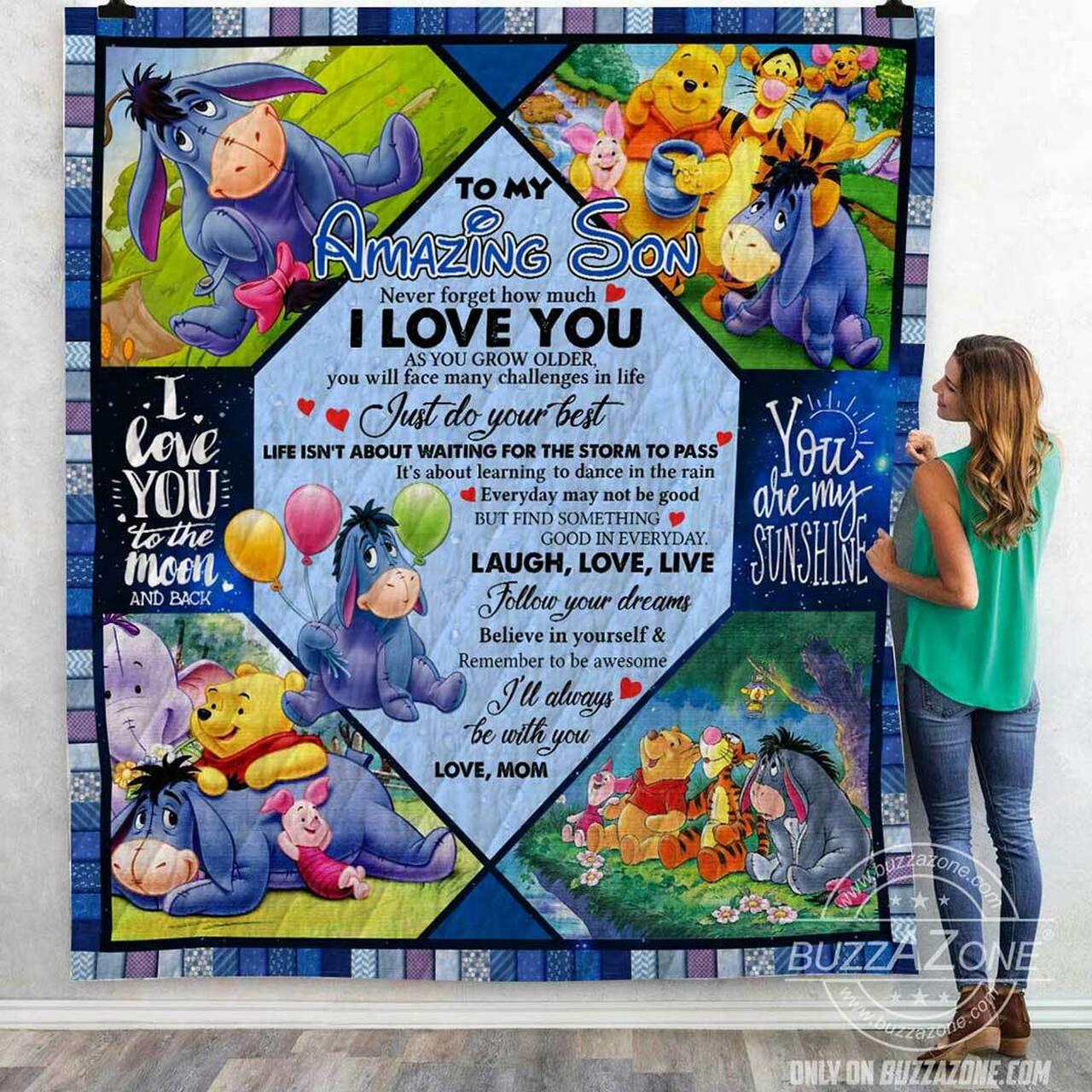 My Son Learning To Dance In The Rain Eeyore Quilt Bt and Home Decor
