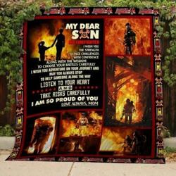 My Son My Firefighter Clh0711111Q Quilt Blanket and Home Decor