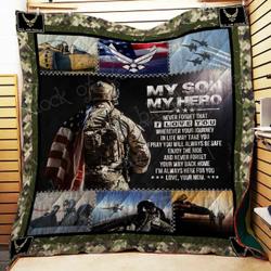 My Son My Hero Us Air Force Cl22100391Mdq Quilt Blanket and Home Decor