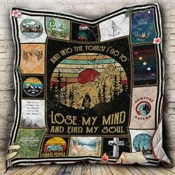 My Soul Is In The Forest Camping Quilt Blanket Pn93  Quilt and Home Decor