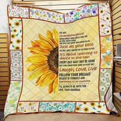 My Sunshine Granddaughter Love Grandma Cl18100505Mdq Quilt Blanket and Home Decor