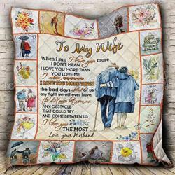 My Wife, I Love You Hur Quilt wi and Home Decor
