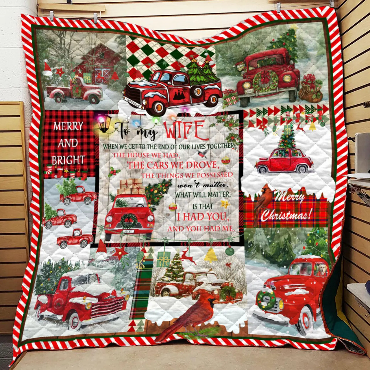 My Wife I Love You More Than I Can Say Quilt and Home Decor