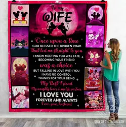 My Wife Thanks For Your Being My Best Friend Mickey Quilt Ko and Home Decor