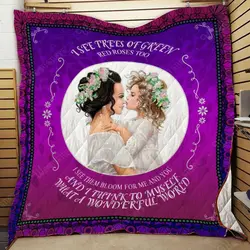 Myself What A Wonderful World Quilt Blanket and Home Decor