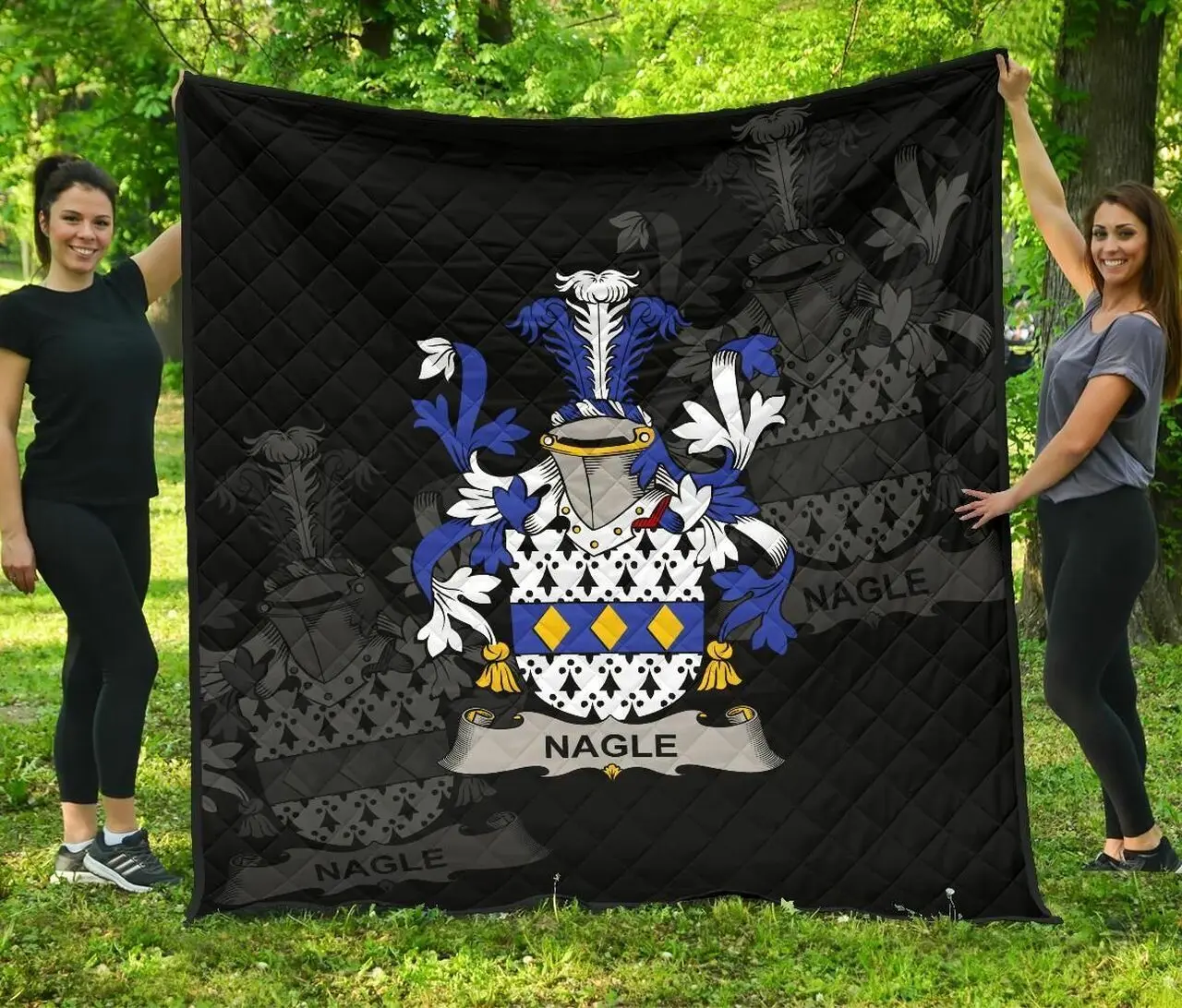 Nagle Ireland Irish Family Crest JFJ10343 3D Customized Quilt 2707 and Home Decor