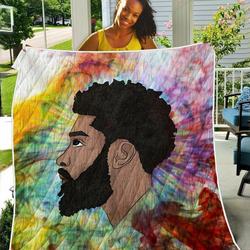 Naptural Hair Loves Art TH2309338CL Quilt Blanket and Home Decor