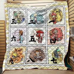 Naruto Chibi Tailed Beast Blanket Th0509 Quilt and Home Decor