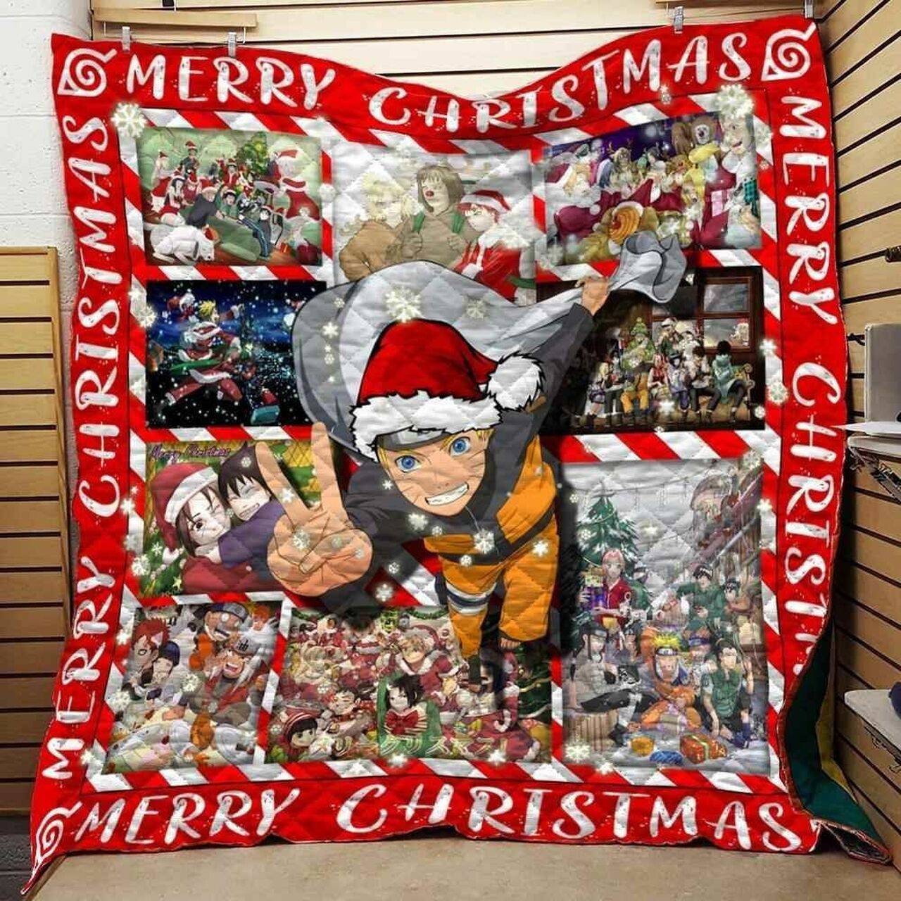 Naruto Ninja Christmas Style Blanket Th1909 Quilt and Home Decor