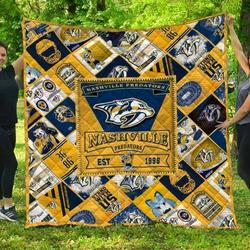 Nashville Predators Quilt Blanket and Home Decor