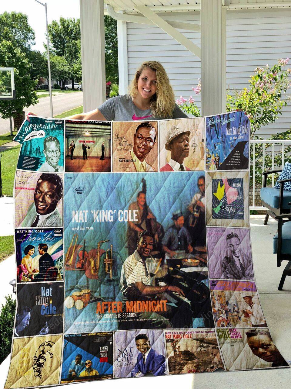 Nat King Cole Quilt Blanket 0891 and Home Decor