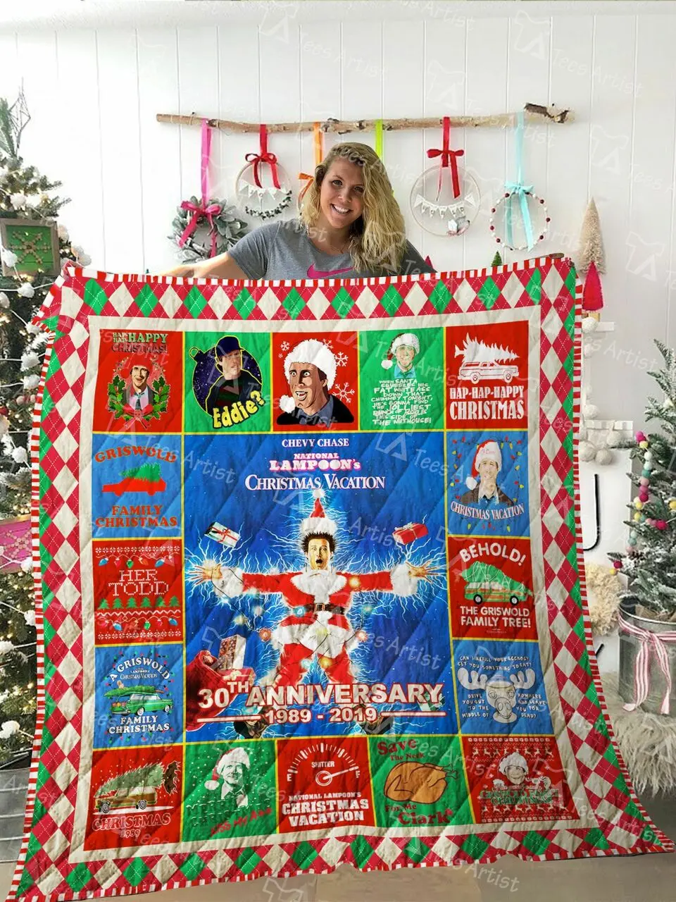 National Lampoon S Christmas Vacation Quilt Blanket and Home Decor