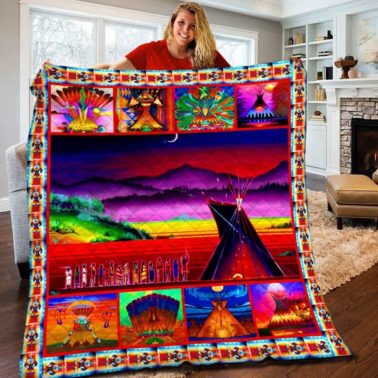 Native America Church Jfj Quilt Mae and Home Decor