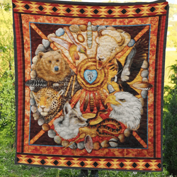 Native Animal V1 Have 3D Customized Quilt and Home Decor