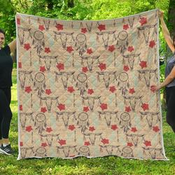 Native Buffalo Head 3D Customized Quilt and Home Decor
