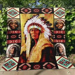 Native Chief Jim 3D Customized Quilt and Home Decor