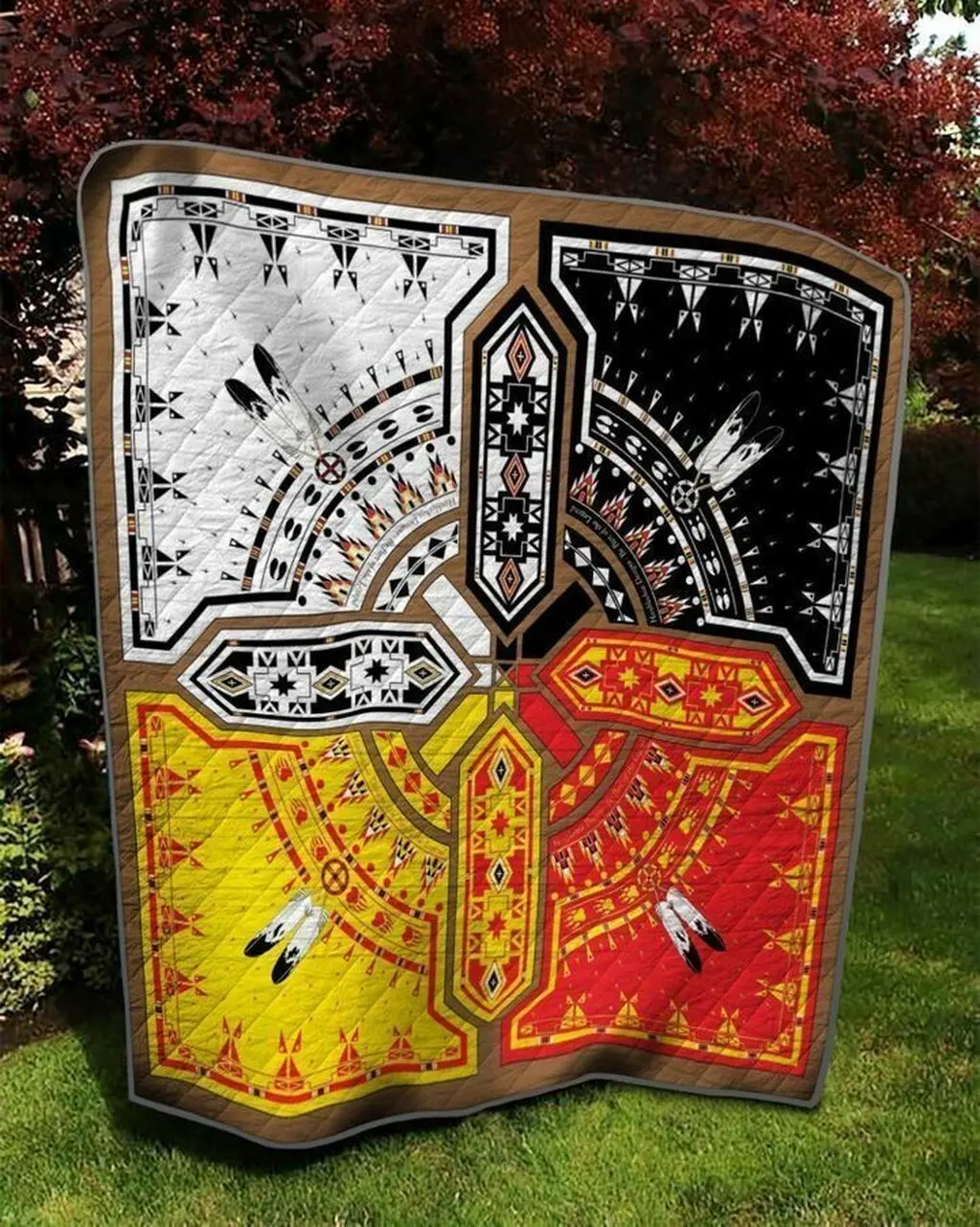 Native Circle Pattern Nis 3D Customized Quilt and Home Decor