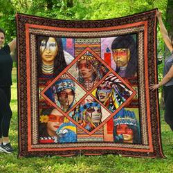 Native Girl Love 3D Customized Quilt and Home Decor