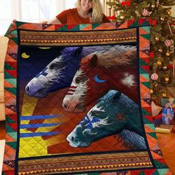 Native Horse JFJ10484 3D Customized Quilt 2707 and Home Decor
