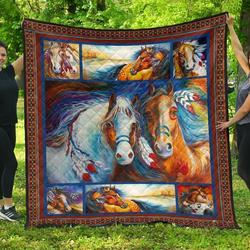 Native Horse V1 Love 3D Customized Quilt and Home Decor
