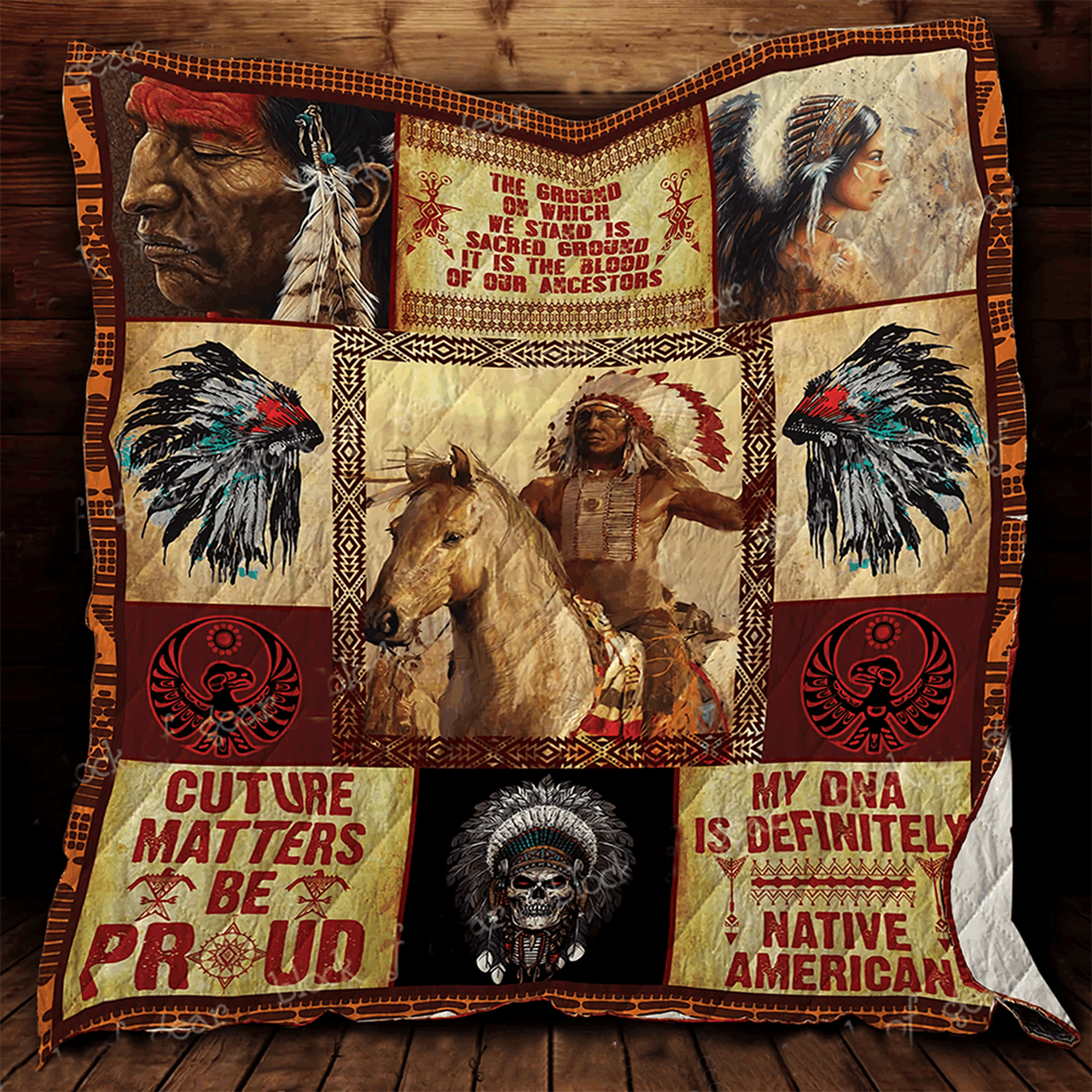Native Quotes The Chariot 3D Customized Quilt and Home Decor