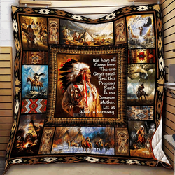 Native Quotes V5 3D Customized Quilt and Home Decor