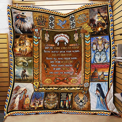 Native Quotes V6 3D Customized Quilt and Home Decor