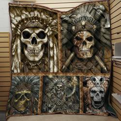 Native Skull BH21 NTTH011298 3D Customized Quilt and Home Decor