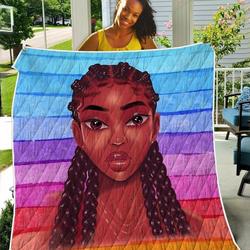 Natural Hair Goals Art TH2309344CL Quilt Blanket and Home Decor