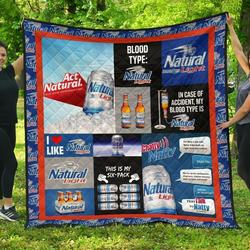 Natural Light Funny Gift For Beer Lover Quilt and Home Decor