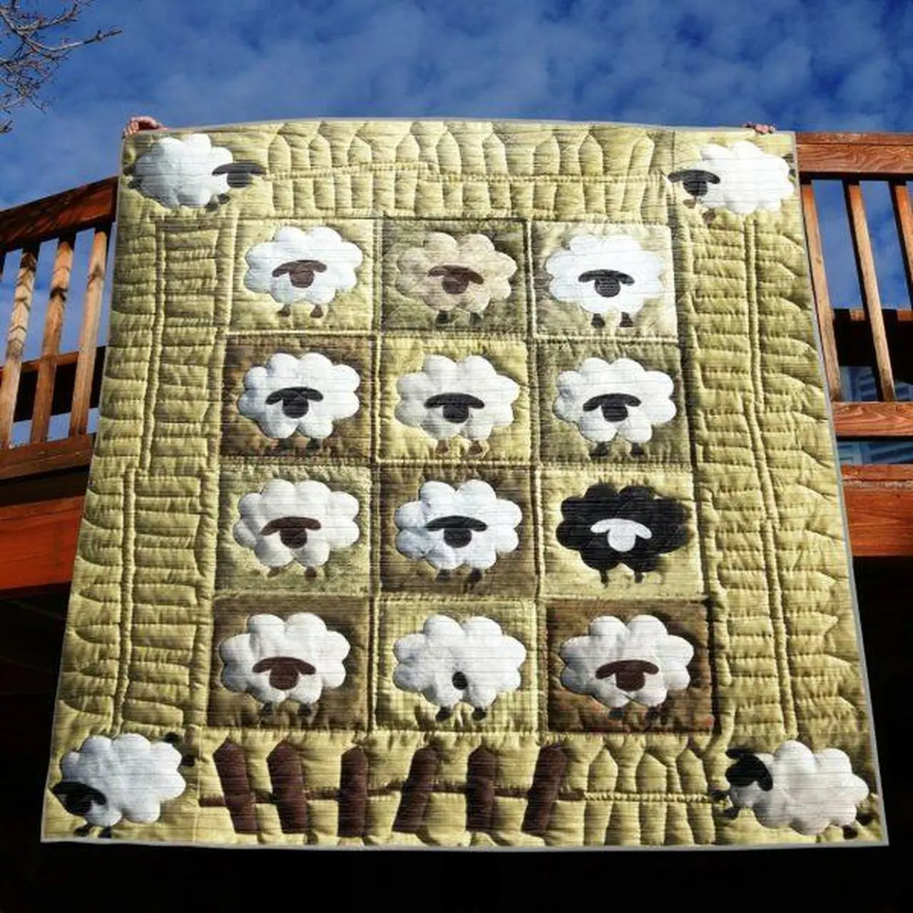 Naughty Sheep Quilt Blanket Bn14 Quilt and Home Decor