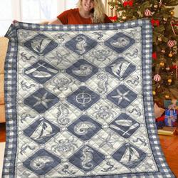 Nautical JFJ10517 3D Customized Quilt 2707 and Home Decor