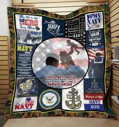 Navy Sailor Quilt Blanket and Home Decor