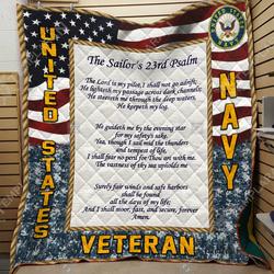 Navy Veteran Blanket  Htt-Qct00015  Quilt and Home Decor