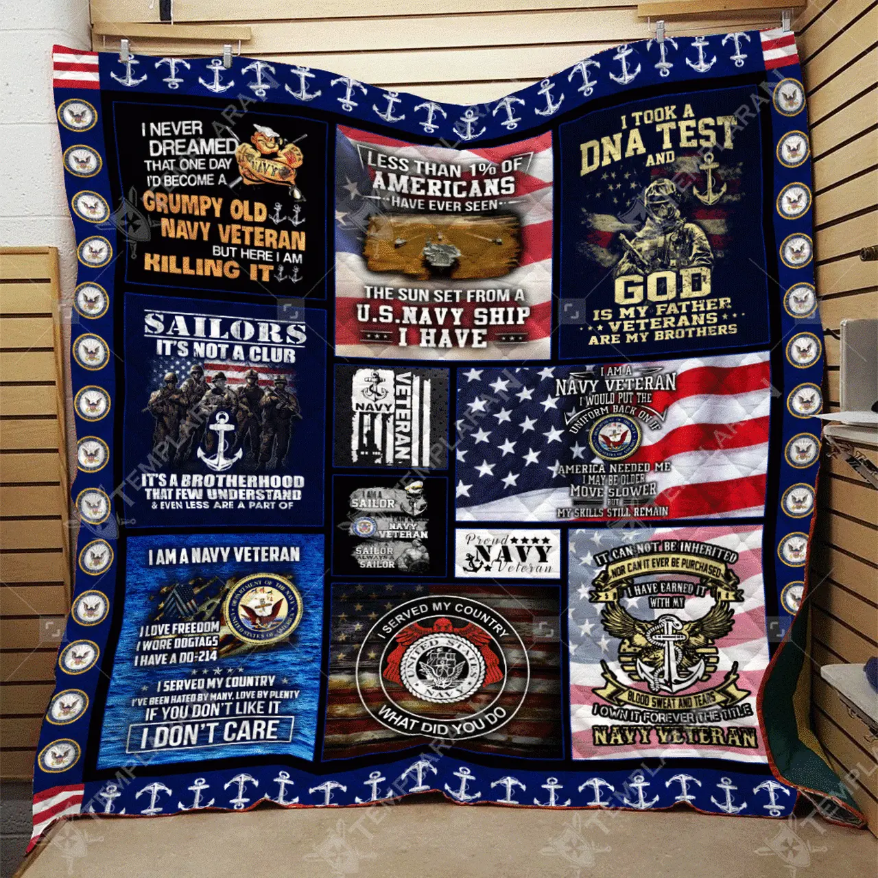 Navy Veteran Blanket Htt-qhn00031 Quilt and Home Decor