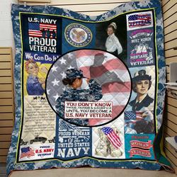 Navy Veteran Limited Blanket 3D Full Printing Dql-Qhg0034  Quilt and Home Decor