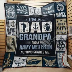 Navy Veteran Quilt Blanket Dhc1102230Td and Home Decor