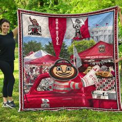Ncaa-04-Ohio State Buckeyes-Quilt For Summer 2019 and Home Decor