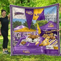 Ncaa-13-Lsu Tigers-Quilt For Summer 2019 and Home Decor