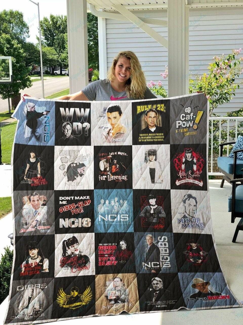 Ncis T Shirt Quilt Blanket and Home Decor