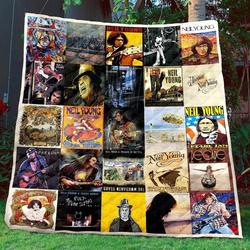 Neil Young Ver2 Blanket Th1507 Quilt and Home Decor