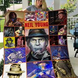 Neil Young Ver4 Blanket Th1507 Quilt and Home Decor