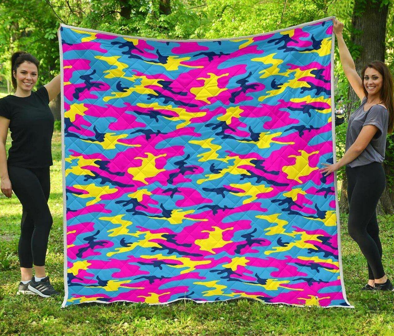 Neon Camouflage Cl17100384Mdq Quilt Blanket and Home Decor