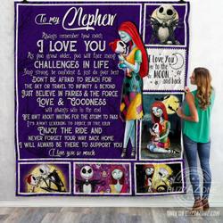 Nephew I Will Always Be There To Support You Vv The Nightmare Before Christmas Quilt and Home Decor