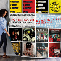 N*E*R*D Singles Quilt Blanket Ver 14 and Home Decor