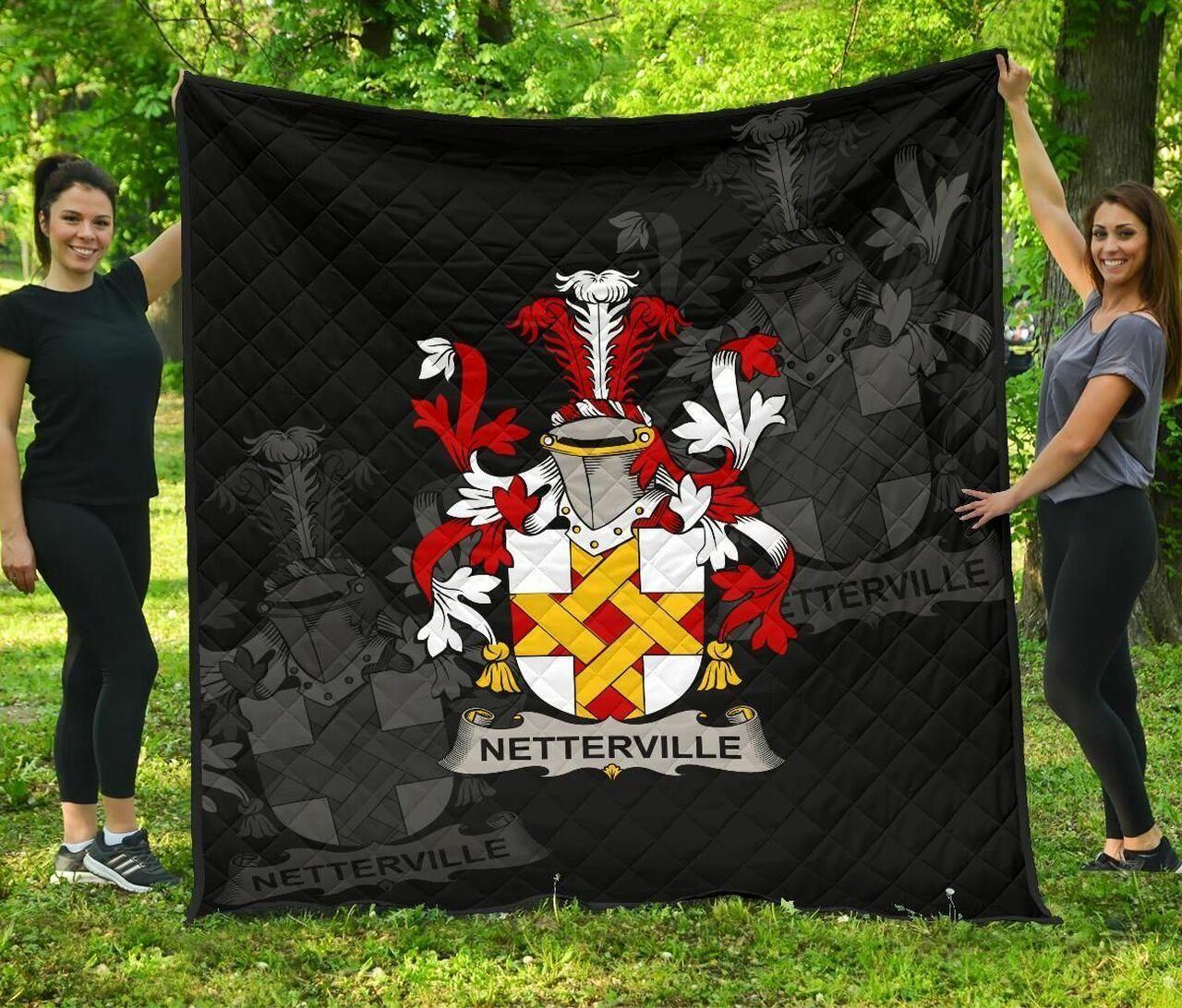 Netterville Or Netterfield Ireland Irish Family Crest JFJ10541 3D Customized Quilt 2707 and Home Decor