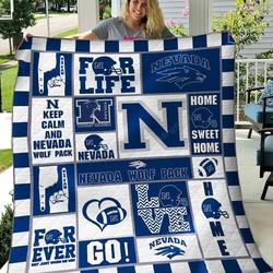 Nevada Wolf Pack Quilt Blanket and Home Decor