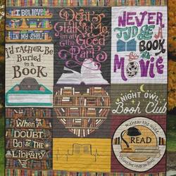 Never Judge A Book By Its Movie Quilt Blanket Great Customized Blanket Gifts For Birthday Christmas Thanksgiving and Home Decor
