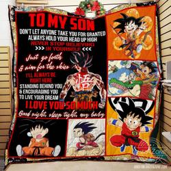 Never Stop Believing Yourself Dragon Ball Quilt Ko and Home Decor